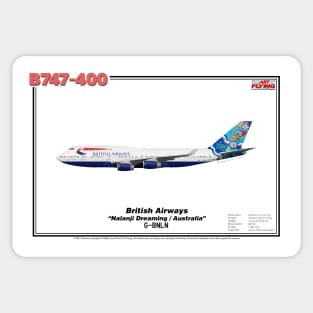 Boeing B747-400 - British Airways "Nalanji Dreaming / Australia" (Art Print) Sticker